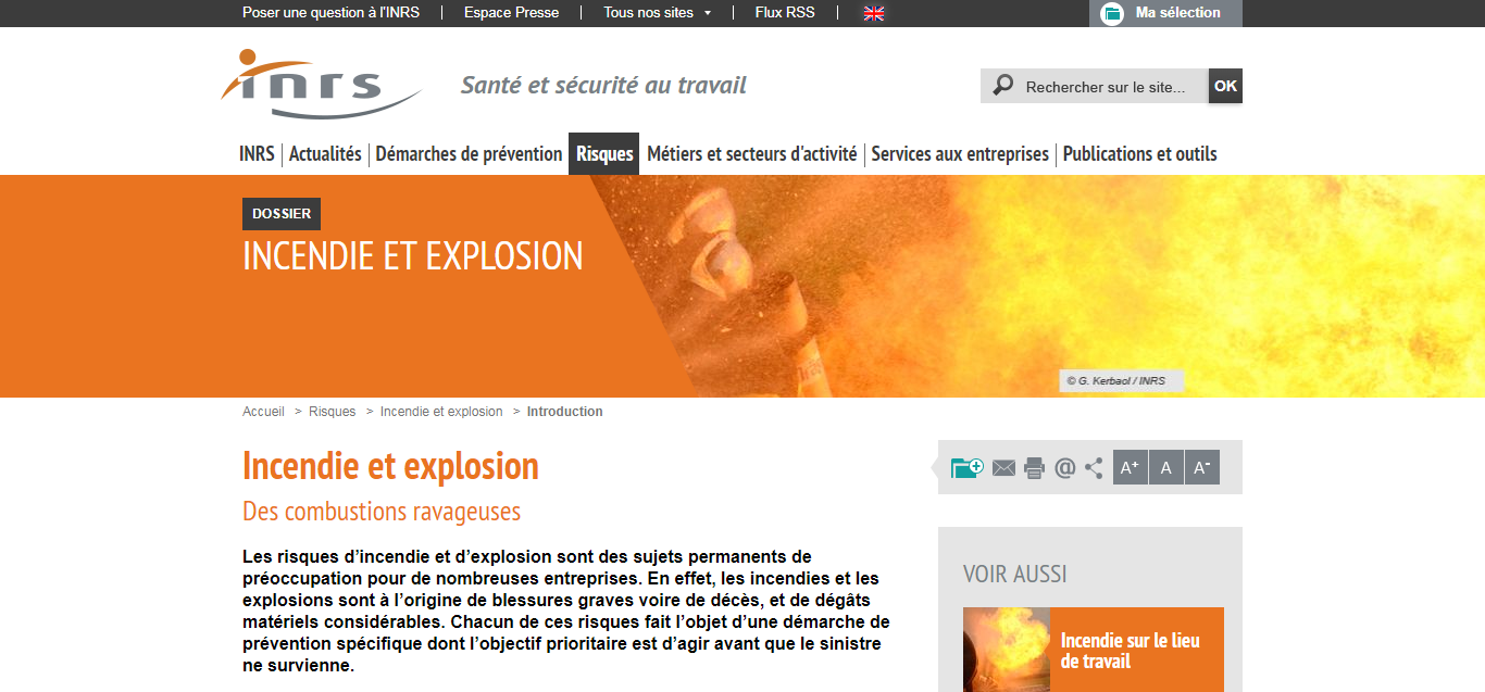INRS sante et sécurité au travail
